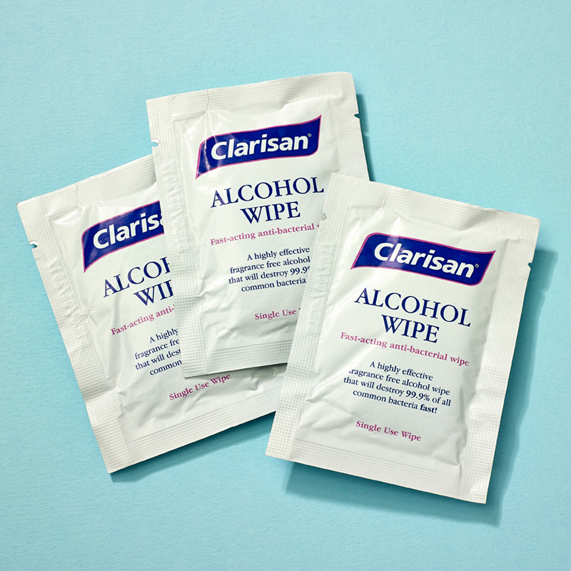 Alcohol Individual Wipe Sachets (500) Clarisan